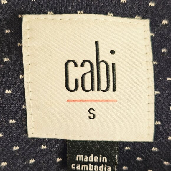 CAbi Knit Harbor White Navy Blue Stripe Sailor Jacket Style 5654 - Picture 9 of 10